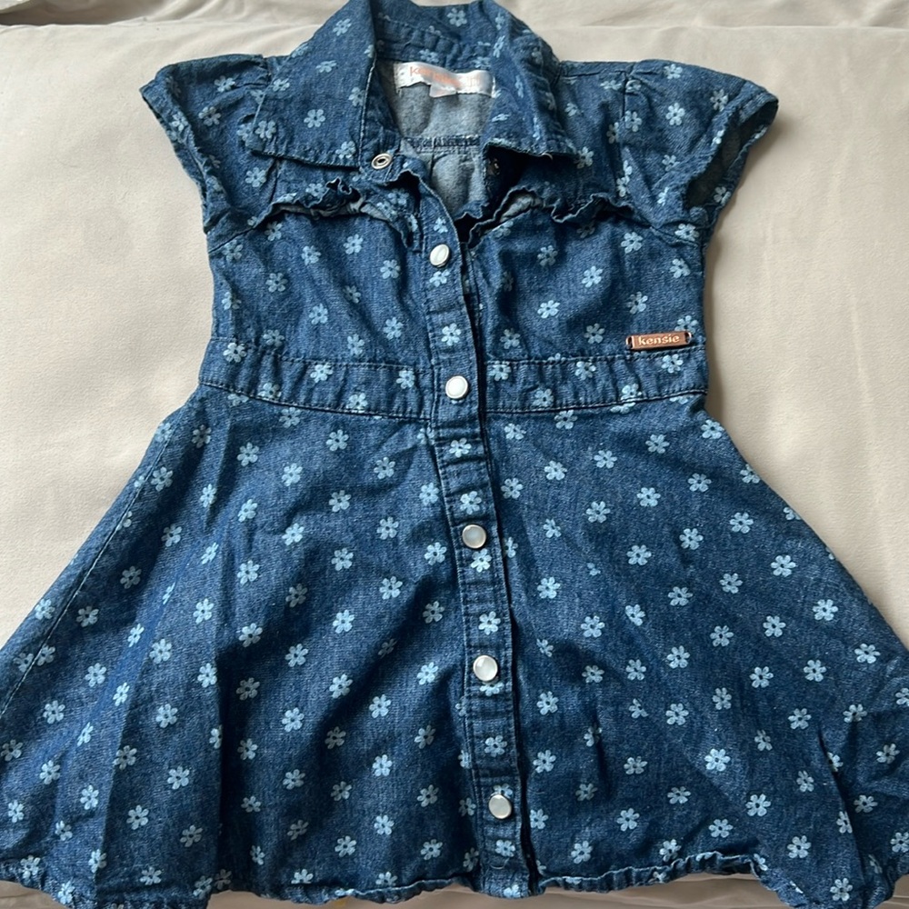 Floral Toddler Jean Dress size 2T